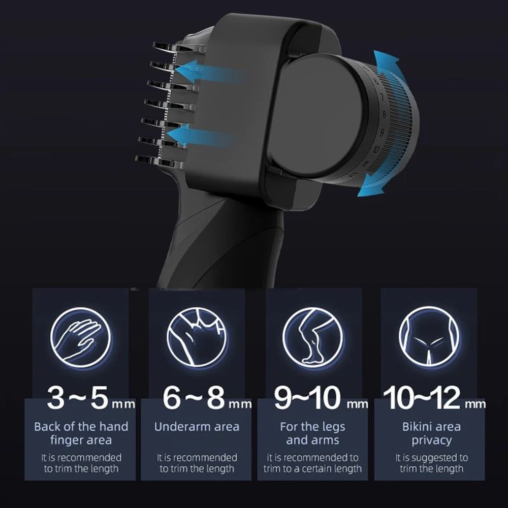 RESUXI T3 3in1 Mens Body Groomer Waterproof Electric Shaver For Full Body Pubic Hair Portable Tri 2