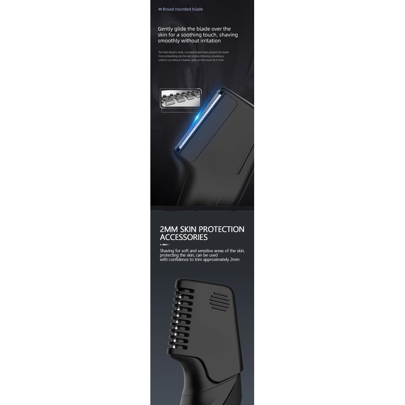 RESUXI T3 3in1 Mens Body Groomer Waterproof Electric Shaver For Full Body Pubic Hair Portable Tri 8