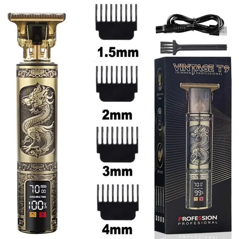 Mens T9 Electric Hair Trimmer Professional Barber Clipper For Haircuts Beard Shaping Precision C 6