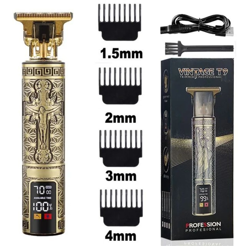 Mens T9 Electric Hair Trimmer Professional Barber Clipper For Haircuts Beard Shaping Precision C 7