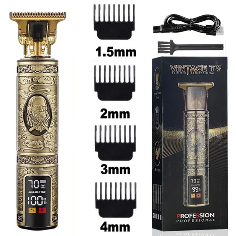 Mens T9 Electric Hair Trimmer Professional Barber Clipper For Haircuts Beard Shaping Precision C 11