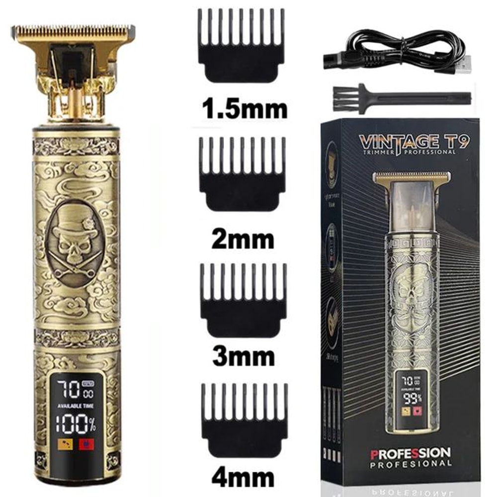 Mens T9 Electric Hair Trimmer Professional Barber Clipper For Haircuts Beard Shaping Precision C 12