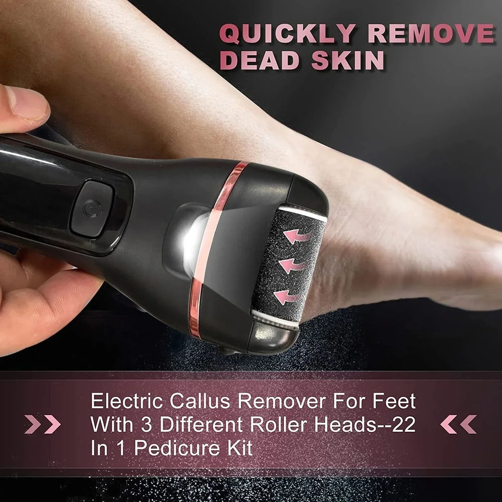 Rechargeable Electric Foot File Callus Remover Powerful Heel Grinder For Dead Skin Cracked Heels 2