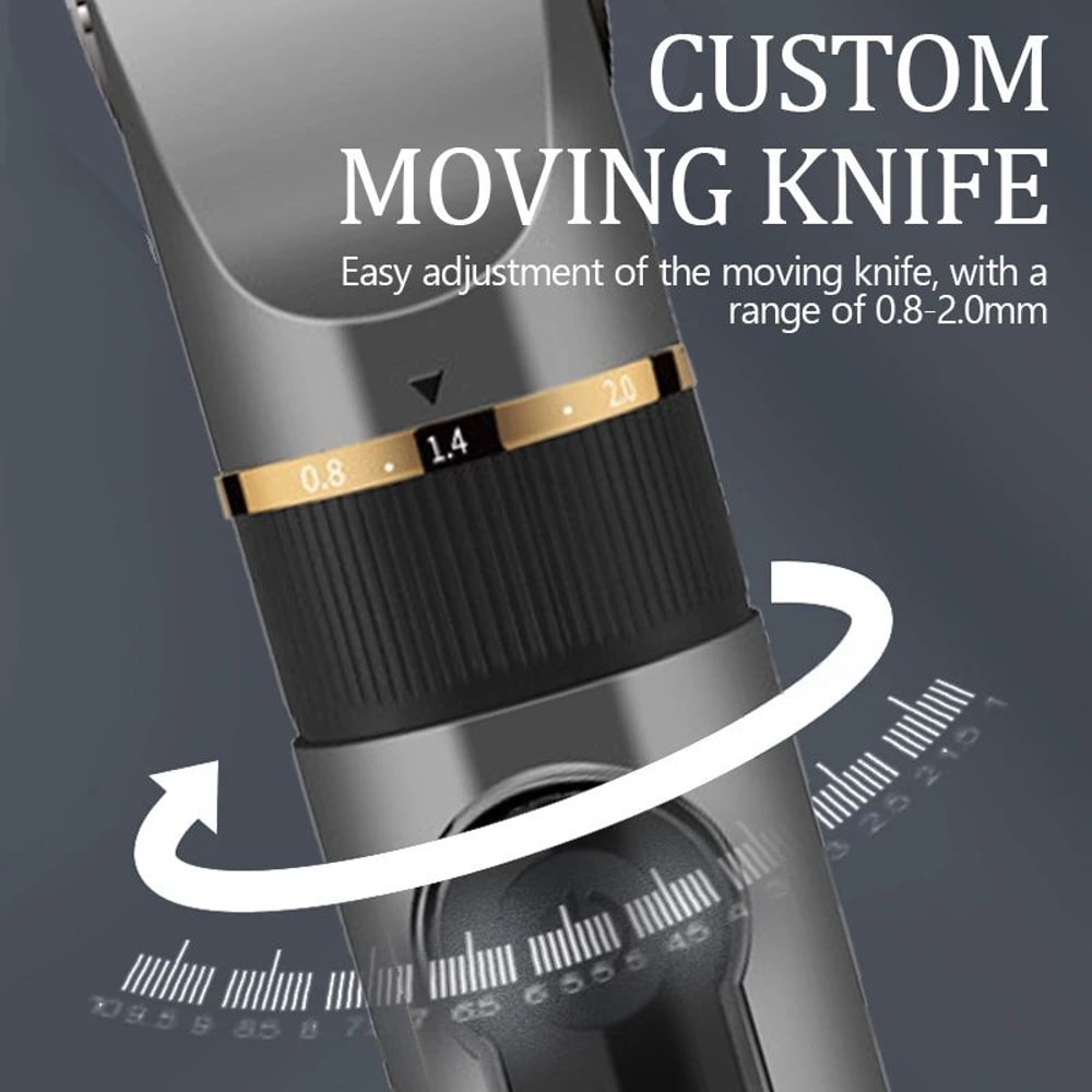 Waterproof Professional Hair Clipper Rechargeable Electric Trimmer With LED Display Barber Hair Cu 1