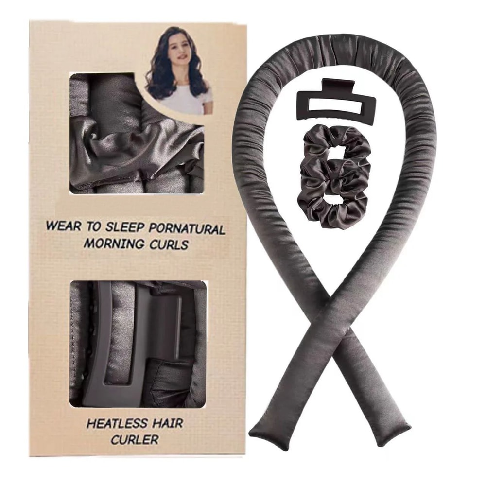 NoHeat Silk Curling Rod Headband Heatless Overnight Hair Curler Ribbon Soft Sleeping Curlers For W 6