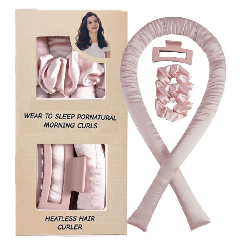 NoHeat Silk Curling Rod Headband Heatless Overnight Hair Curler Ribbon Soft Sleeping Curlers For W 8