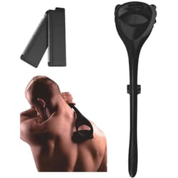 back hair remover for men – painless long handle back shaver | foldable portable body grooming razor