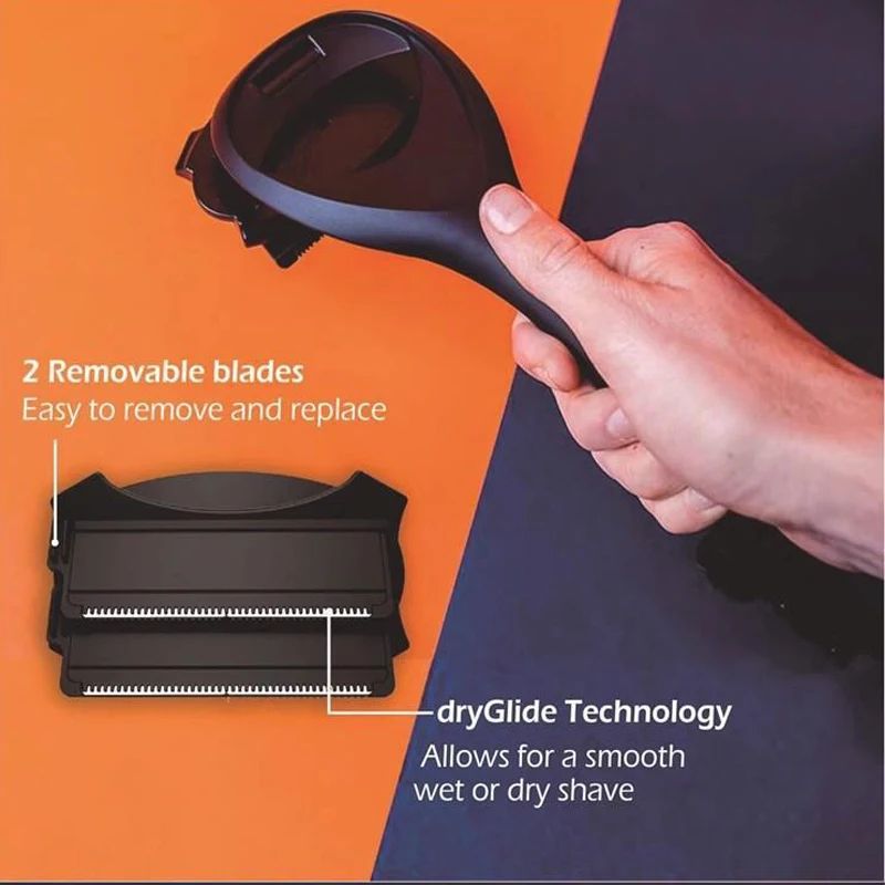 Back Hair Remover For Men Painless Long Handle Back Shaver Foldable Portable Body Grooming Razor 3