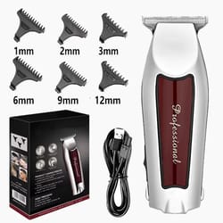 rechargeable cordless hair trimmer for men – professional electric hair clipper & beard trimmer