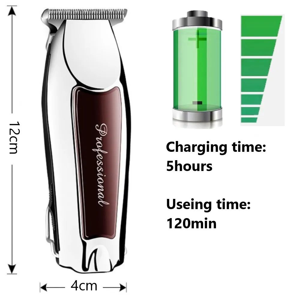 Rechargeable Cordless Hair Trimmer For Men Professional Electric Hair Clipper Beard Trimmer 2