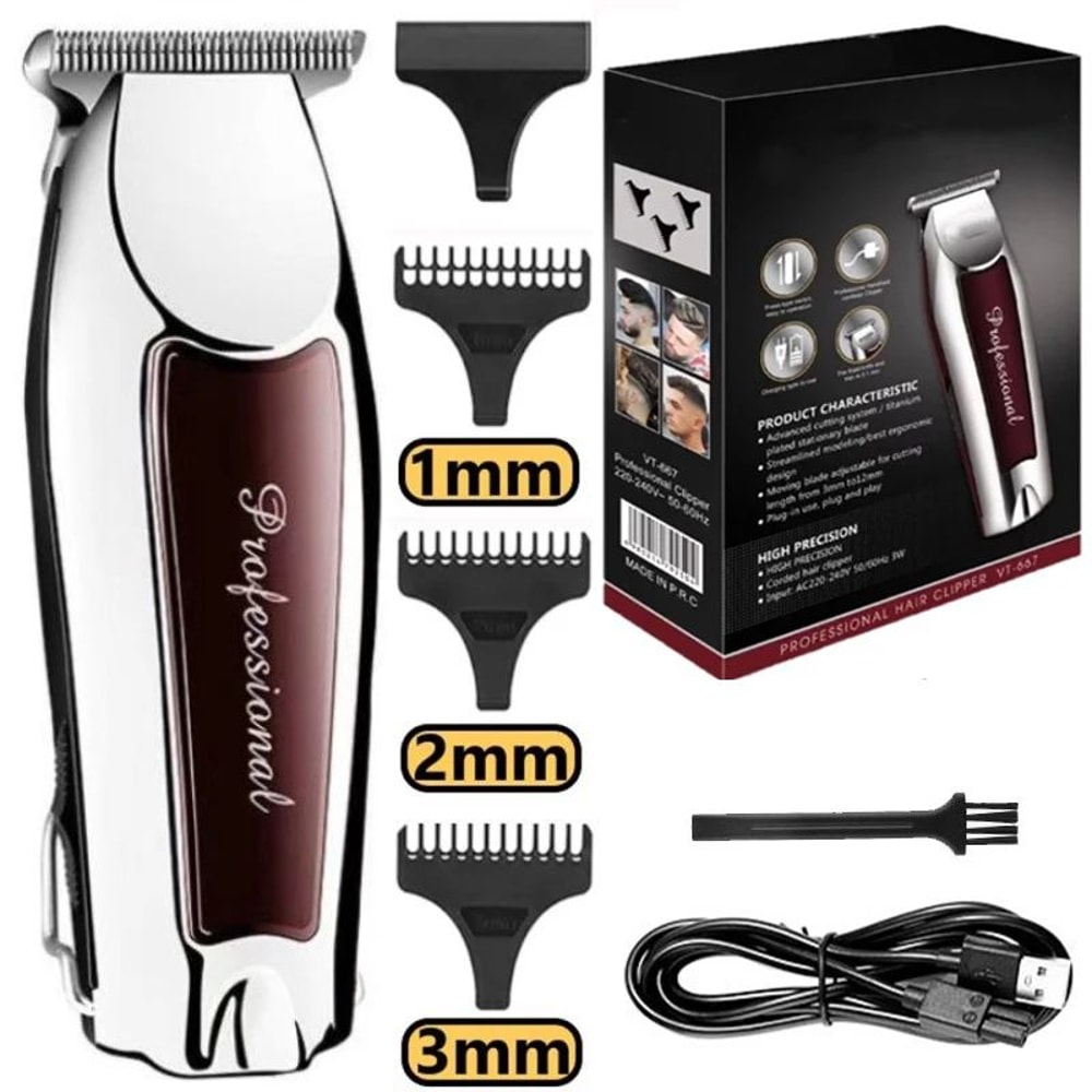 Rechargeable Cordless Hair Trimmer For Men Professional Electric Hair Clipper Beard Trimmer 6