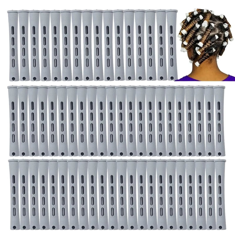 60 Pcs Small Perm Rods 059 Inches Hair Rollers For Natural Hair Salon Curling Rods For Tight Curl