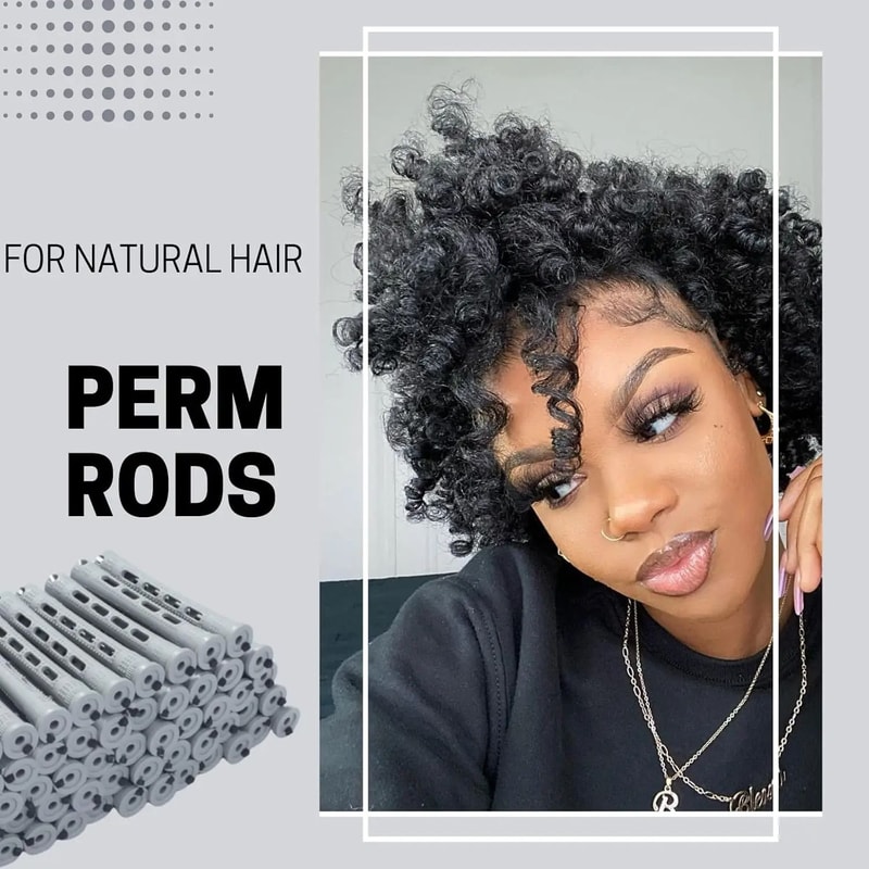 60 Pcs Small Perm Rods 059 Inches Hair Rollers For Natural Hair Salon Curling Rods For Tight Curl