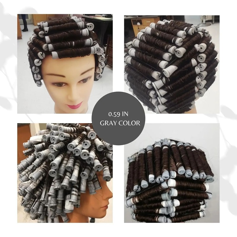 60 Pcs Small Perm Rods 059 Inches Hair Rollers For Natural Hair Salon Curling Rods For Tight Curl