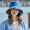 Trendy Women Summer Bucket Hat Breathable Denim Sun Hat For Beach Travel Outdoor Fisherman Hat Fo 3