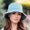 Trendy Women Summer Bucket Hat Breathable Denim Sun Hat For Beach Travel Outdoor Fisherman Hat Fo 6