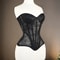 Floral Lace Overbust Corset Bustier Strapless Steel Boned LaceUp Bodice PushUp Corset Crop Top Fo 1