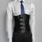 Mens Waist Trainer Corset With Zipper Steel Boned LaceUp Body Shaper Tummy Control Compression Wa 0