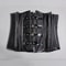 Mens Waist Trainer Corset With Zipper Steel Boned LaceUp Body Shaper Tummy Control Compression Wa 4
