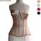 Strapless Corset Bustier For Women Breathable Mesh Boned Bodice With Bra LaceUp Tummy Control Wais 0