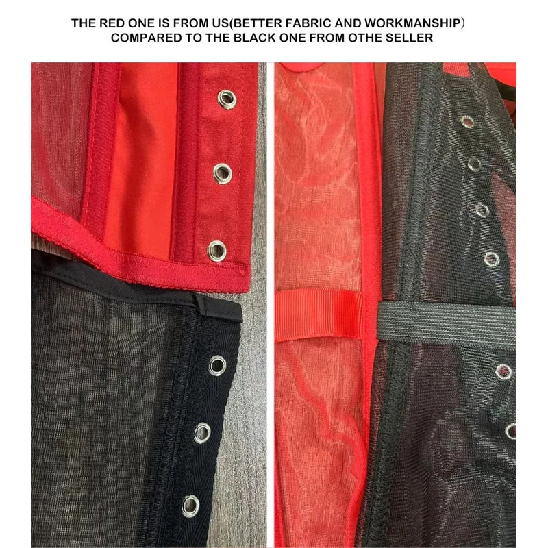 Strapless Corset Bustier For Women Breathable Mesh Boned Bodice With Bra LaceUp Tummy Control Wais 3