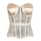 Strapless Corset Bustier For Women Breathable Mesh Boned Bodice With Bra LaceUp Tummy Control Wais 6