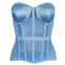 Strapless Corset Bustier For Women Breathable Mesh Boned Bodice With Bra LaceUp Tummy Control Wais 8