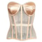 Strapless Corset Bustier For Women Breathable Mesh Boned Bodice With Bra LaceUp Tummy Control Wais 10
