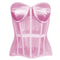 Strapless Corset Bustier For Women Breathable Mesh Boned Bodice With Bra LaceUp Tummy Control Wais 11