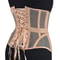 Womens Underbust Mesh Corset Crop Boned LaceUp Waist Slimming Bodice Breathable Tummy Control Wais