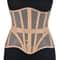 Womens Underbust Mesh Corset Crop Boned LaceUp Waist Slimming Bodice Breathable Tummy Control Wais