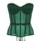 Luxury Strapless Corset Bustier For Women Transparent Mesh Steel Boned Bodice LaceUp Top With Supp 9