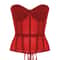 Luxury Strapless Corset Bustier For Women Transparent Mesh Steel Boned Bodice LaceUp Top With Supp 11