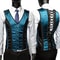 Mens Vintage Corset Waistcoat LaceUp Boned Abdomen Shaping Vest Tummy Control Waist Girdle For For 16