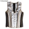 Mens Boned Abdomen Corset Vest Vintage Floral Slimming Waistcoat For Stomach Control Elegant Gothi