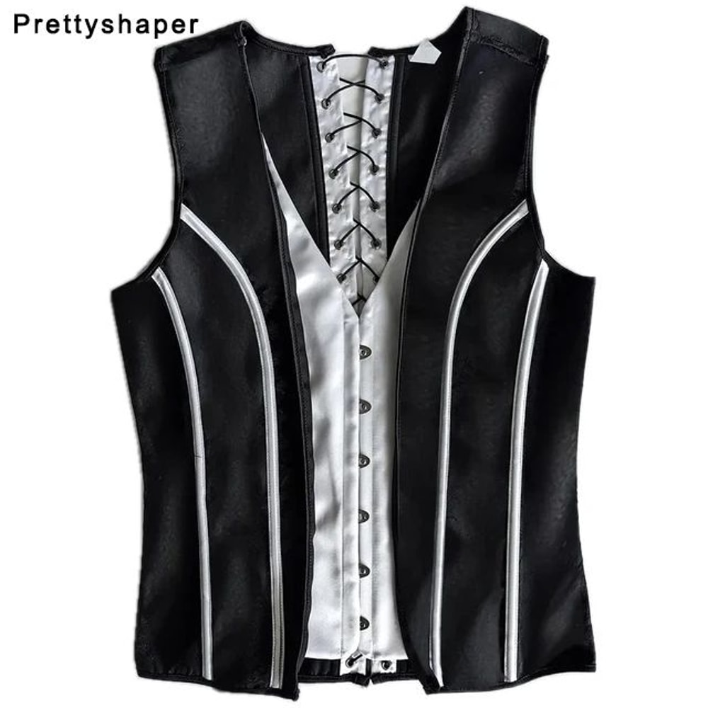 Mens Boned Abdomen Corset Vest Vintage Floral Slimming Waistcoat For Stomach Control Elegant Gothi