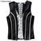 Mens Boned Abdomen Corset Vest Vintage Floral Slimming Waistcoat For Stomach Control Elegant Gothi