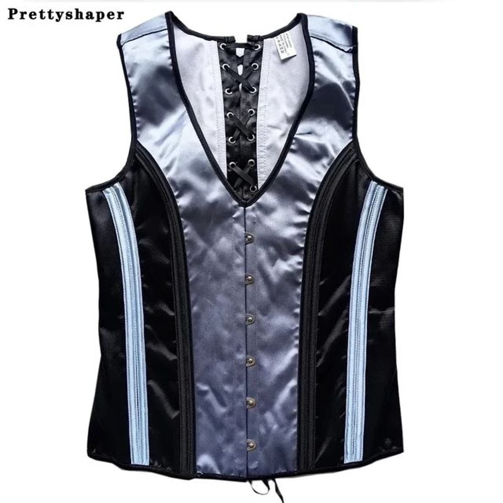 Mens Boned Abdomen Corset Vest Vintage Floral Slimming Waistcoat For Stomach Control Elegant Gothi