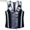 Mens Boned Abdomen Corset Vest Vintage Floral Slimming Waistcoat For Stomach Control Elegant Gothi