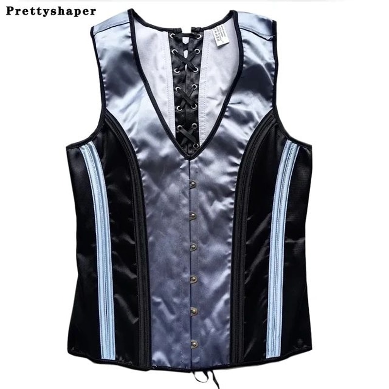 Mens Boned Abdomen Corset Vest Vintage Floral Slimming Waistcoat For Stomach Control Elegant Gothi