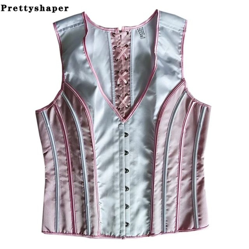 Mens Boned Abdomen Corset Vest Vintage Floral Slimming Waistcoat For Stomach Control Elegant Gothi