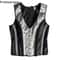 Mens Boned Abdomen Corset Vest Vintage Floral Slimming Waistcoat For Stomach Control Elegant Gothi