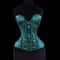 Women Tight Overbust Corset Bustier Transparent Mesh Steel Boned LaceUp Shaping Top For Waist Slim 11