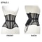 Women Steel Boned Underbust Mesh Corset LaceUp Waist Trainer Bustier For Shaping Stage Costume 11