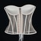 Womens Strapless Mesh Overbust Corset Bustier With Cups Boned LaceUp Waist Slimming Wedding Shapin 6