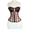 Womens Strapless Mesh Overbust Corset Bustier With Cups Boned LaceUp Waist Slimming Wedding Shapin 8