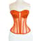 Womens Strapless Mesh Overbust Corset Bustier With Cups Boned LaceUp Waist Slimming Wedding Shapin 11