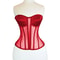 Womens Strapless Mesh Overbust Corset Bustier With Cups Boned LaceUp Waist Slimming Wedding Shapin 12