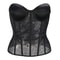 Womens Mesh Boned Corset Bustier PushUp Shaping Transparent Bodice For Waist Slimming Dress Outwe
