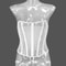 Womens Mesh Boned Corset Bustier PushUp Shaping Transparent Bodice For Waist Slimming Dress Outwe